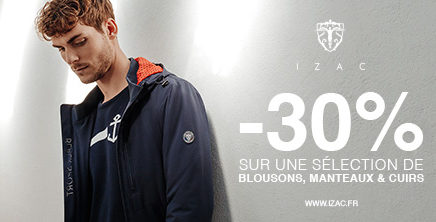 -30% sur une sélection des blousons, manteaux et cuirs chez IZAC