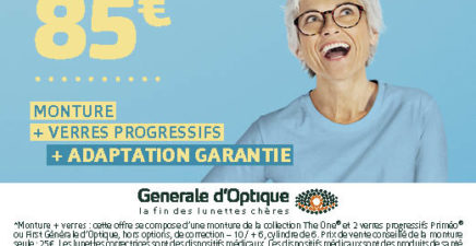 85€ pour mieux voir chez Générale d’Optique