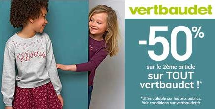50% Rabatt auf den 2. Artikel bei Verbaudet!